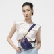 Charles Keith Ring Decoration Street Fashion Belt Bag Dark Blue